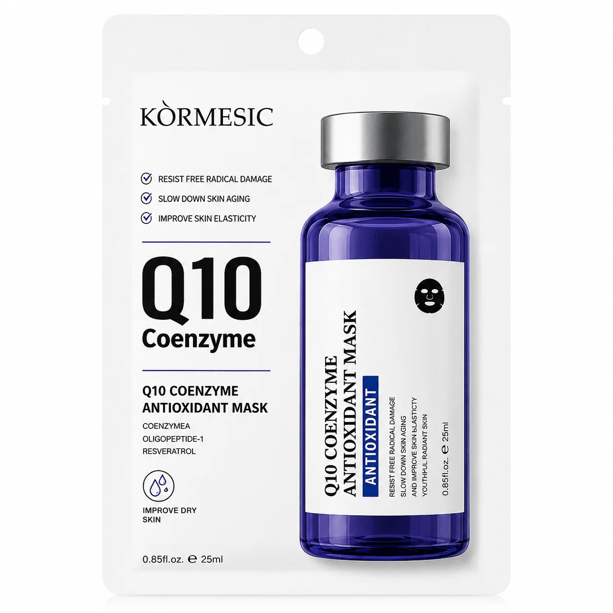 KORMESIC Coenzyme Q10 Antioxidant Facial Sheet Mask