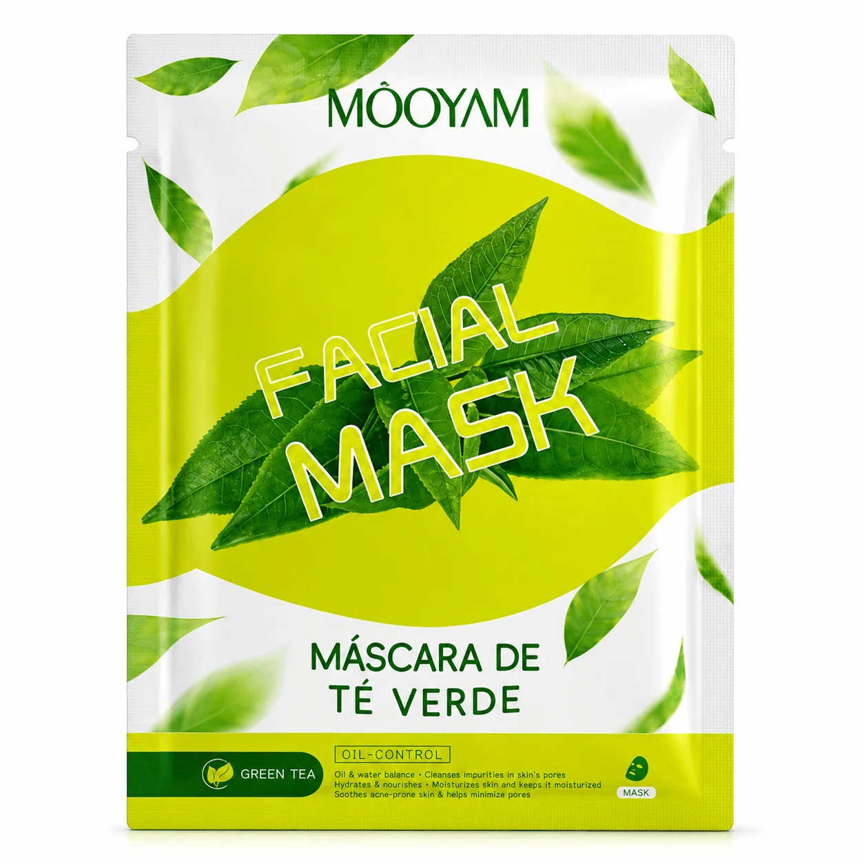 MOOYAM Green Tea Oil Control Facial Sheet Mask