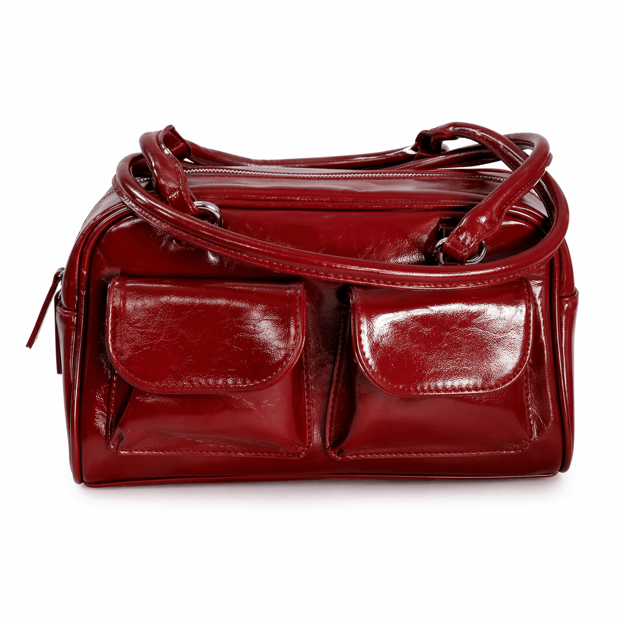 Maroon Shoulder Bucket Bag