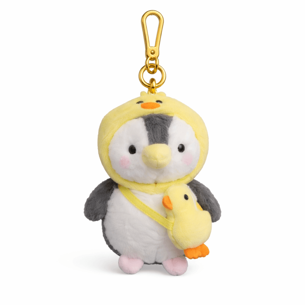 Plushiee Yellow Penguin with Fish Bag