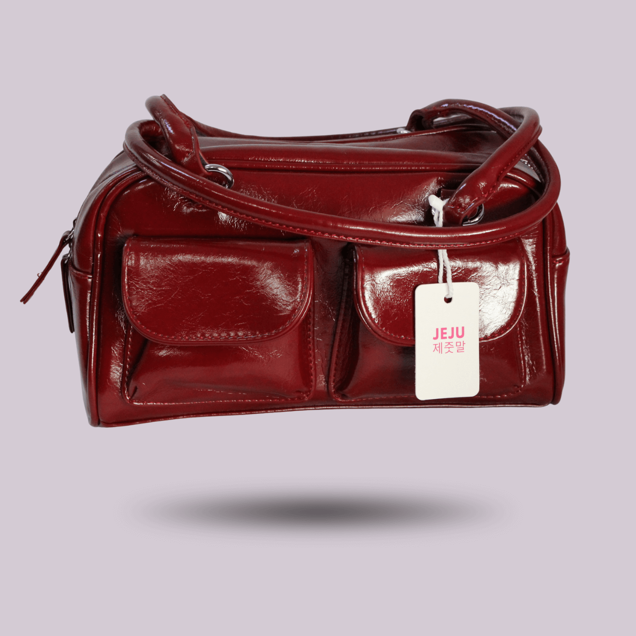 Maroon Shoulder Bucket Bag