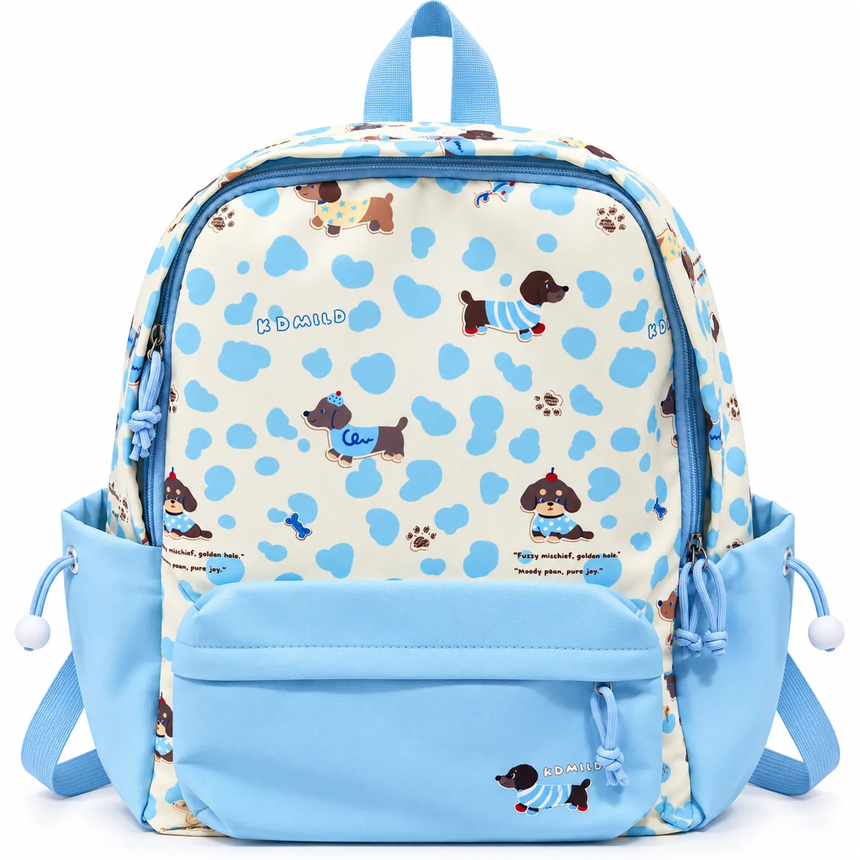 Blue Dog Print Backpack