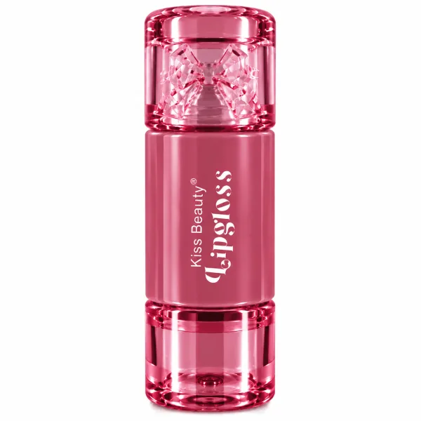 Kiss Beauty Red Lip Gloss with Bow Cap