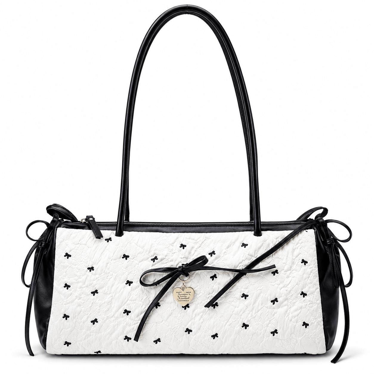 Korean Bow Quilted Shoulder Tote Bag for Women
