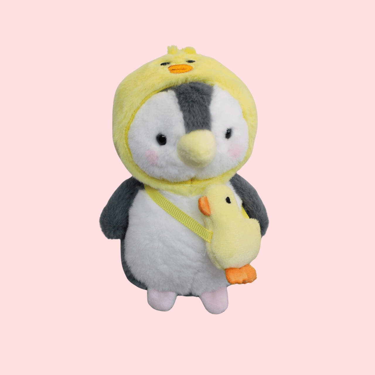 Plush Yellow Penguin with Fish Bag