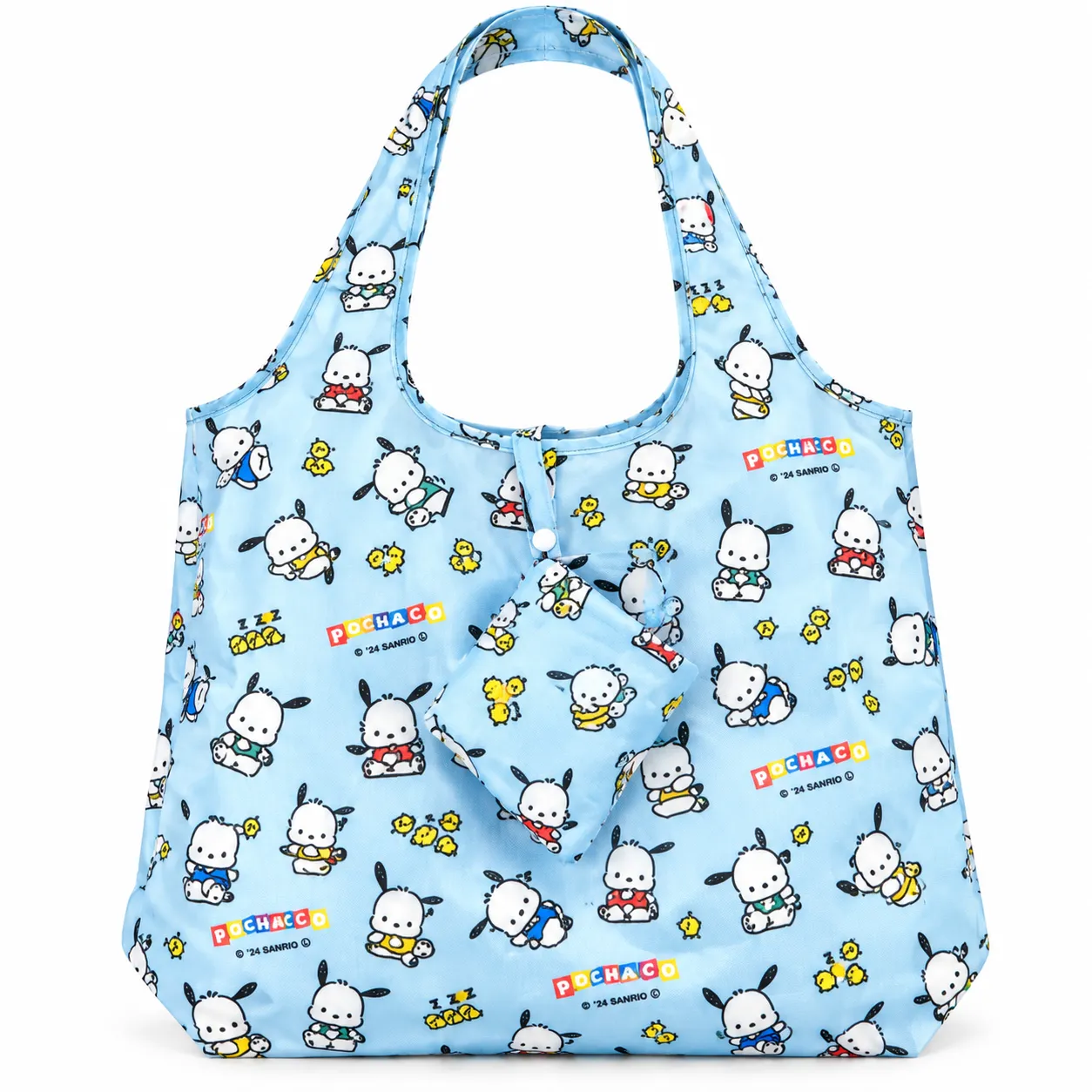 Light Blue Pochacco Patterned Tote Bag