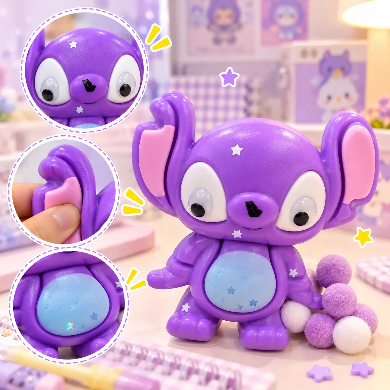 Pink Alien Squishy Toy