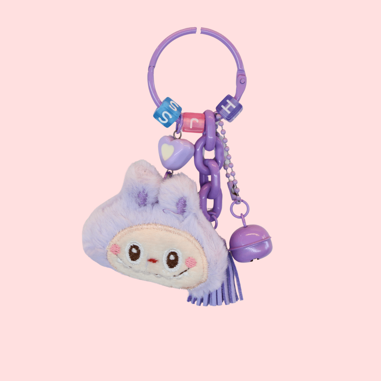 Purple Labubu Face Charm