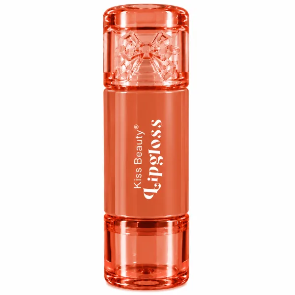 Kiss Beauty Red Lip Gloss with Bow Cap