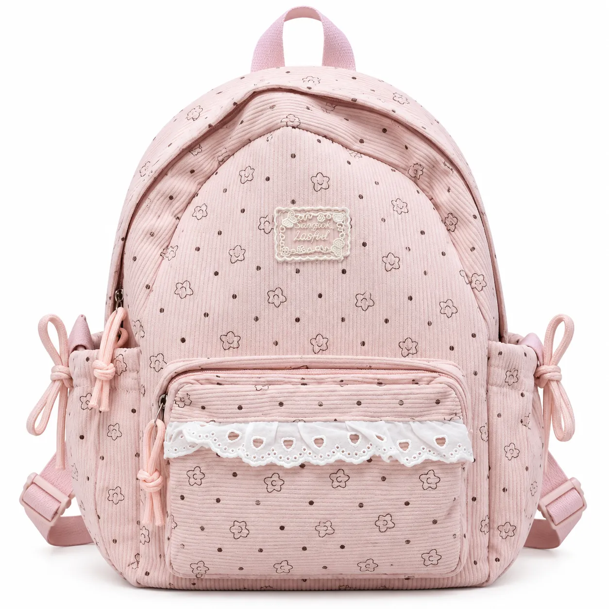 Pink Floral Bow Backpack