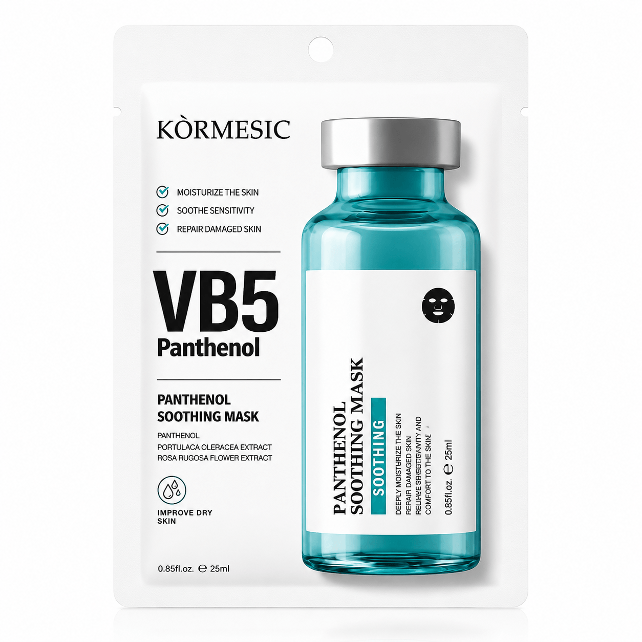 KORMESIC VB5 Panthenol Soothing Facial Sheet Mask